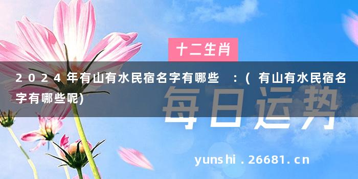 2024年有山有水民宿名字有哪些 :(有山有水民宿名字有哪些呢)